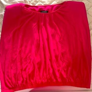 Bright pink sleeveless round neck top. XL